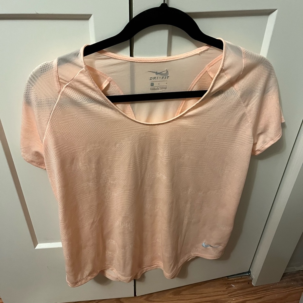 Womens Nike Dri-fit Pink Workout Top